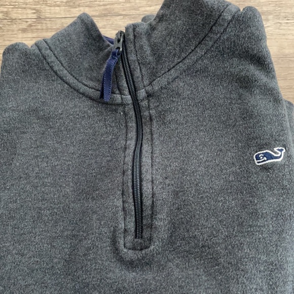 Vineyard vines size XL (18) gray pullover quarter zip. - Picture 3 of 3